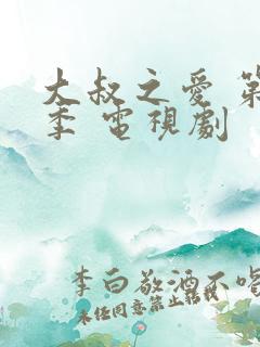 大叔之爱 第一季 电视剧