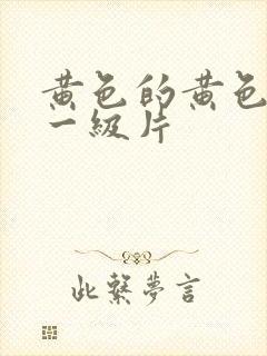 黄色的黄色录像一级片