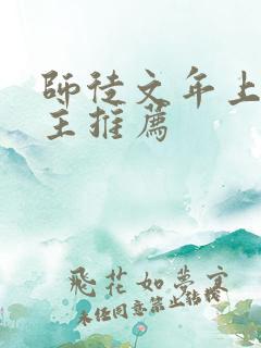 师徒文年上双男主推荐