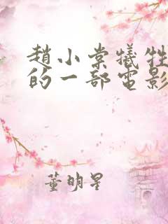 赵小棠牺牲最大的一部电影