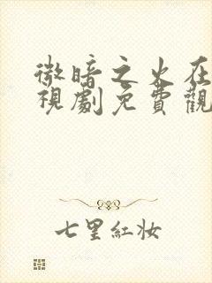 微暗之火在线电视剧免费观看