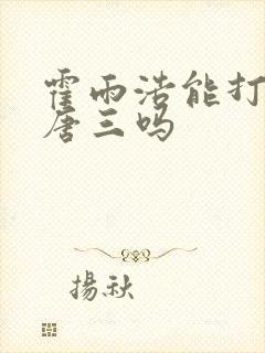 霍雨浩能打得过唐三吗