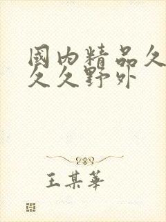 国内精品久久久久久野外