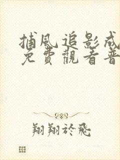 捕风追影成龙版免费观看普通话