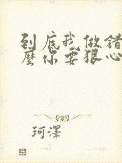 到底我做错了什么你要狠心离开我