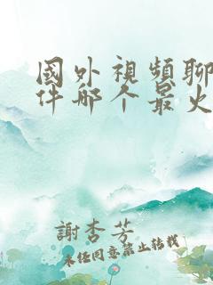 国外视频聊天软件哪个最火免费