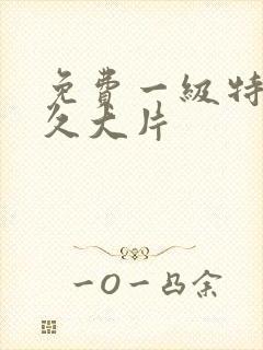 免费一级特黄久久大片