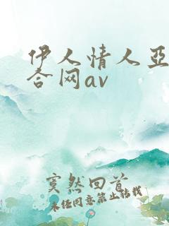 伊人情人亚洲综合网av