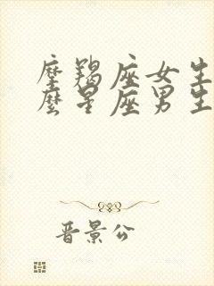 摩羯座女生跟什么星座男生最合适