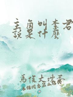 主角叫李君的小说是什么