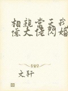 相亲当天我和千亿大佬闪婚了