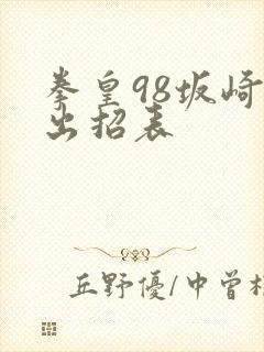 拳皇98坂崎良出招表