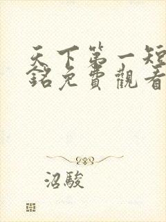 天下第一短剧苏铭免费观看全集高清