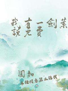 我有一剑叶观小说免费