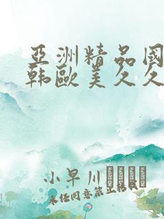 亚洲精品国产日韩欧美久久