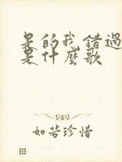 是的我错过了你是什么歌