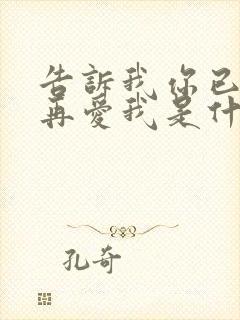 告诉我你已经不再爱我是什么歌