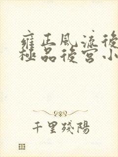 雍正风流后宫之极品后宫小说