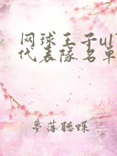 网球王子u17代表队名单