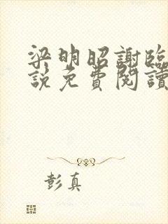 梁明昭谢临风小说免费阅读最新章节