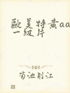 欧美特黄aaa一级片