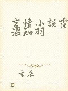 言情小说霍司砚温知羽