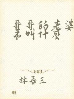 哥哥的老婆的弟弟叫什么