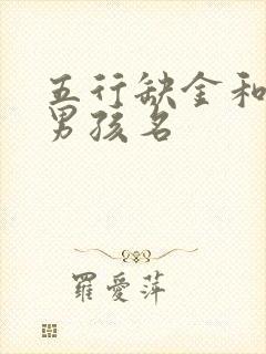 五行缺金和火的男孩名