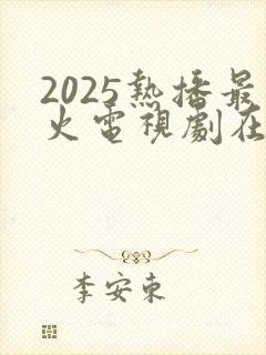 2025热播最火电视剧在线观看