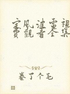 定风波电视剧免费观看全集高清版