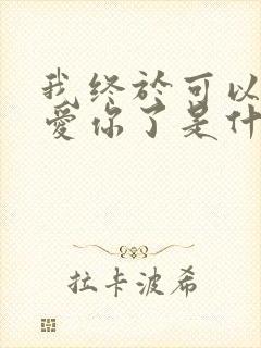 我终于可以不再爱你了是什么歌