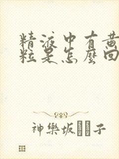 精液中有黄色颗粒是怎么回事