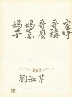 妈妈哥哥家的儿子怎么称呼