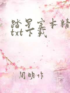 踏星完本精校版txt下载