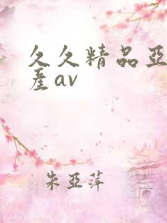 久久精品亚洲国产av