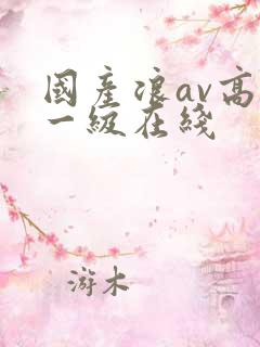 国产浪av高清一级在线