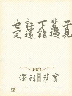 也许下辈子不一定还能遇见你是什么歌