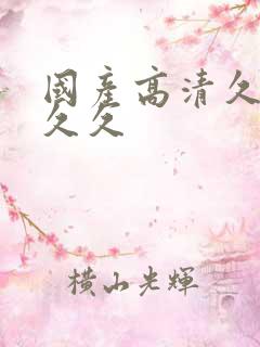 国产高清久久久久久