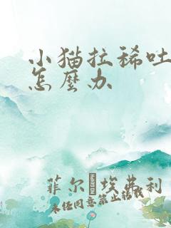 小猫拉稀吐黄水怎么办