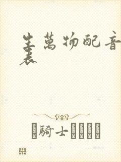 生万物配音演员表