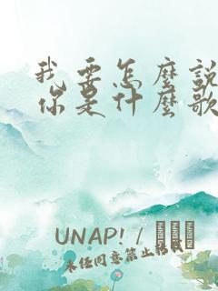 我要怎么说我爱你是什么歌