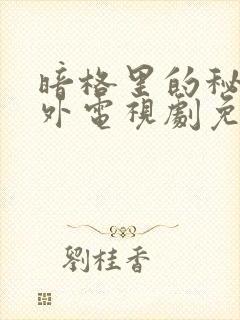 暗格里的秘密番外电视剧免费观看