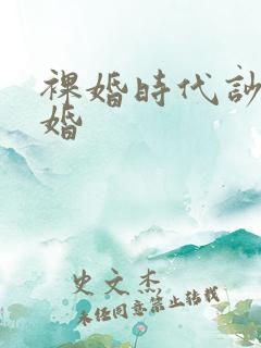 裸婚时代吵架离婚