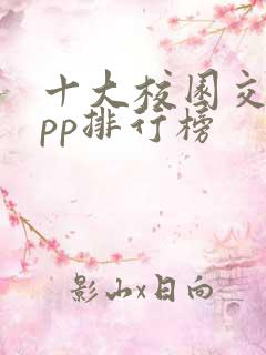 十大校园交友app排行榜