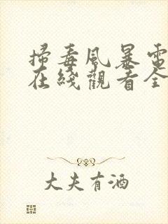 扫毒风暴电视剧在线观看全集免费