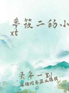 梦筱二的小说txt