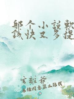 那个小说软件赚钱快又多提现快