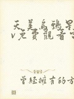 天美乌鸦星空mv免费观看电视剧最新一