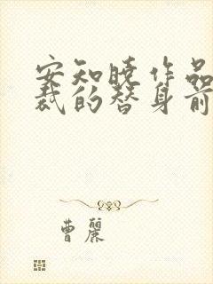 安知晓作品:总裁的替身前妻完本