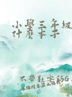 小学三年级都用什么本子